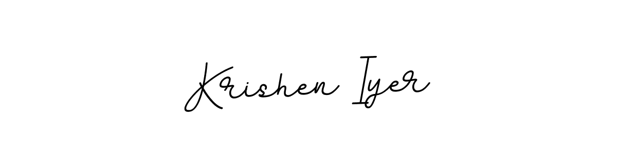Design your own signature with our free online signature maker. With this signature software, you can create a handwritten (BallpointsItalic-DORy9) signature for name Krishen Iyer. Krishen Iyer signature style 11 images and pictures png