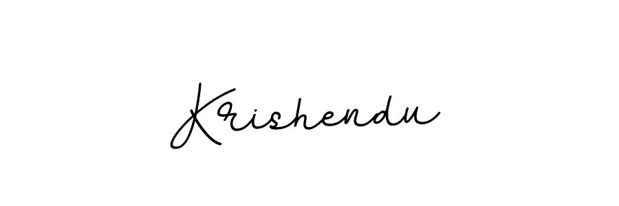 Use a signature maker to create a handwritten signature online. With this signature software, you can design (BallpointsItalic-DORy9) your own signature for name Krishendu. Krishendu signature style 11 images and pictures png