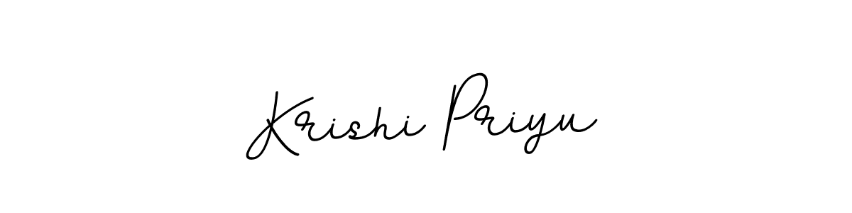Create a beautiful signature design for name Krishi Priyu. With this signature (BallpointsItalic-DORy9) fonts, you can make a handwritten signature for free. Krishi Priyu signature style 11 images and pictures png