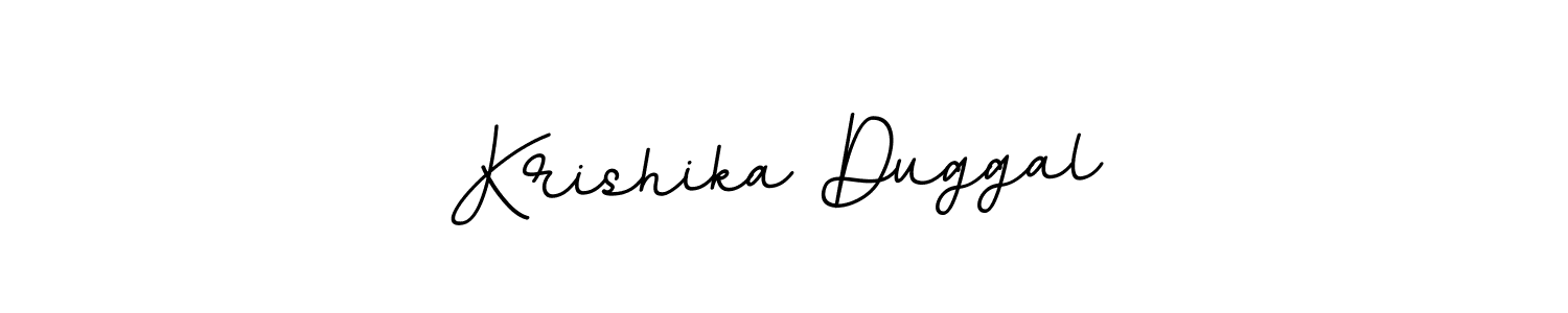The best way (BallpointsItalic-DORy9) to make a short signature is to pick only two or three words in your name. The name Krishika Duggal include a total of six letters. For converting this name. Krishika Duggal signature style 11 images and pictures png
