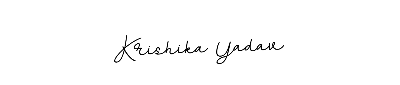 Use a signature maker to create a handwritten signature online. With this signature software, you can design (BallpointsItalic-DORy9) your own signature for name Krishika Yadav. Krishika Yadav signature style 11 images and pictures png
