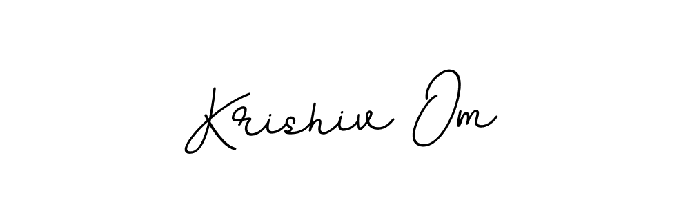 Create a beautiful signature design for name Krishiv Om. With this signature (BallpointsItalic-DORy9) fonts, you can make a handwritten signature for free. Krishiv Om signature style 11 images and pictures png