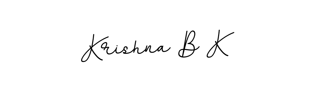 Create a beautiful signature design for name Krishna B K. With this signature (BallpointsItalic-DORy9) fonts, you can make a handwritten signature for free. Krishna B K signature style 11 images and pictures png