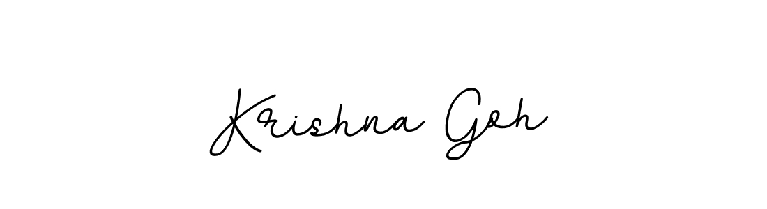 How to make Krishna Goh name signature. Use BallpointsItalic-DORy9 style for creating short signs online. This is the latest handwritten sign. Krishna Goh signature style 11 images and pictures png