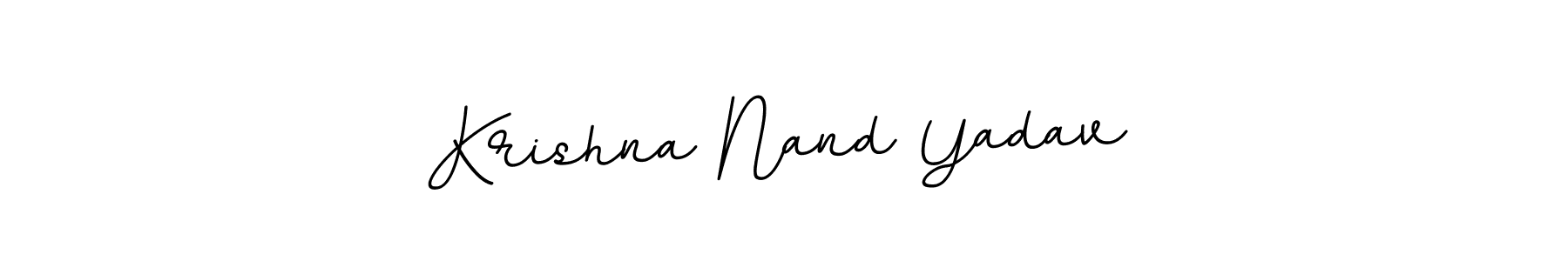 Use a signature maker to create a handwritten signature online. With this signature software, you can design (BallpointsItalic-DORy9) your own signature for name Krishna Nand Yadav. Krishna Nand Yadav signature style 11 images and pictures png