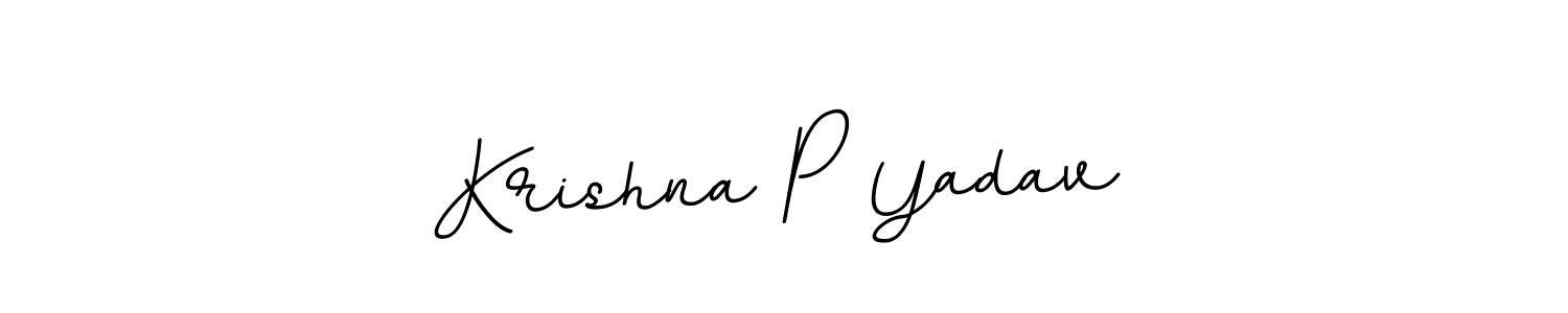 The best way (BallpointsItalic-DORy9) to make a short signature is to pick only two or three words in your name. The name Krishna P Yadav include a total of six letters. For converting this name. Krishna P Yadav signature style 11 images and pictures png