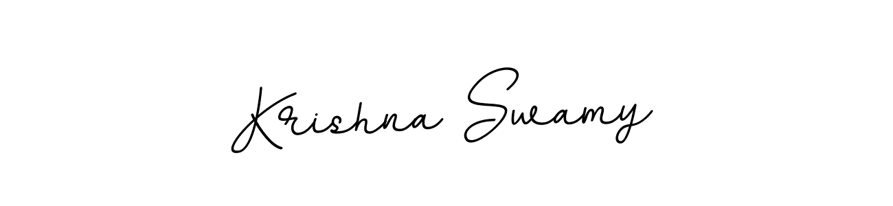 Use a signature maker to create a handwritten signature online. With this signature software, you can design (BallpointsItalic-DORy9) your own signature for name Krishna Swamy. Krishna Swamy signature style 11 images and pictures png