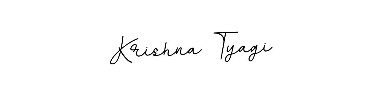 You should practise on your own different ways (BallpointsItalic-DORy9) to write your name (Krishna Tyagi) in signature. don't let someone else do it for you. Krishna Tyagi signature style 11 images and pictures png