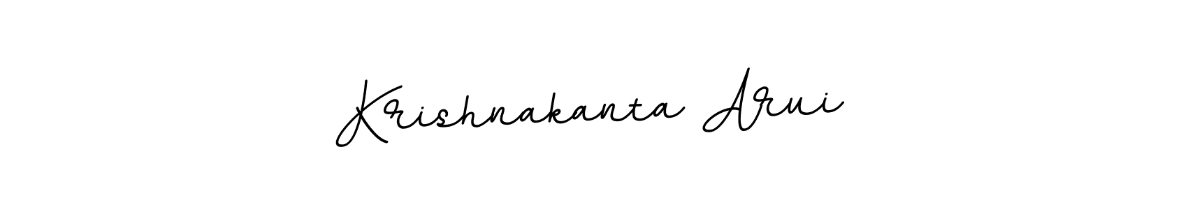 The best way (BallpointsItalic-DORy9) to make a short signature is to pick only two or three words in your name. The name Krishnakanta Arui include a total of six letters. For converting this name. Krishnakanta Arui signature style 11 images and pictures png