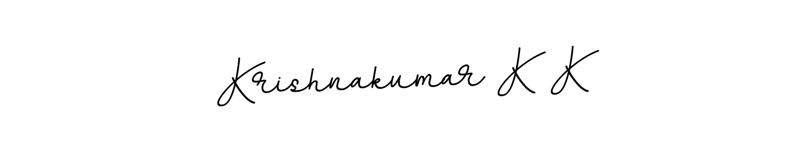 You should practise on your own different ways (BallpointsItalic-DORy9) to write your name (Krishnakumar K K) in signature. don't let someone else do it for you. Krishnakumar K K signature style 11 images and pictures png