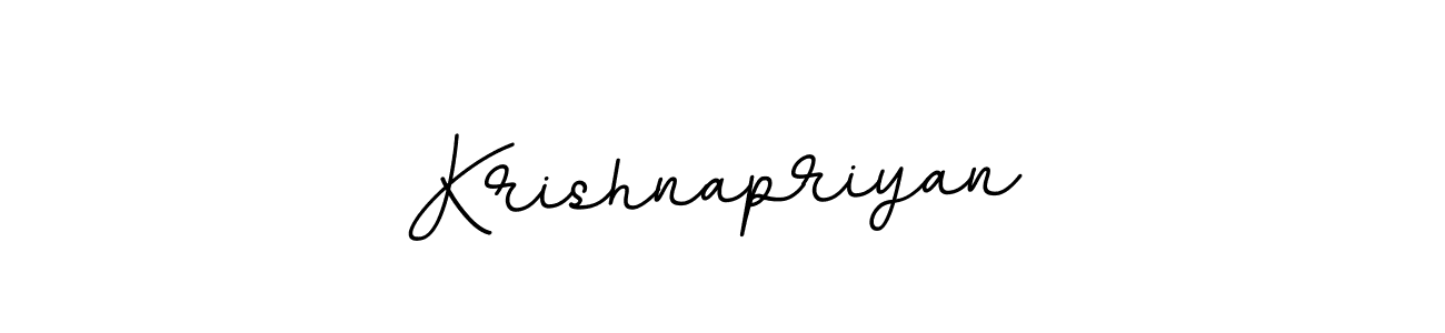 Use a signature maker to create a handwritten signature online. With this signature software, you can design (BallpointsItalic-DORy9) your own signature for name Krishnapriyan. Krishnapriyan signature style 11 images and pictures png