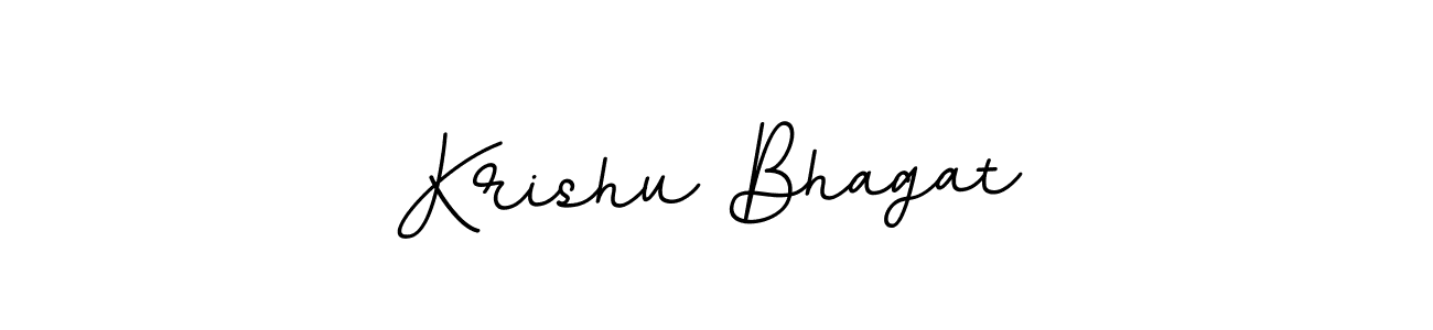 You should practise on your own different ways (BallpointsItalic-DORy9) to write your name (Krishu Bhagat) in signature. don't let someone else do it for you. Krishu Bhagat signature style 11 images and pictures png