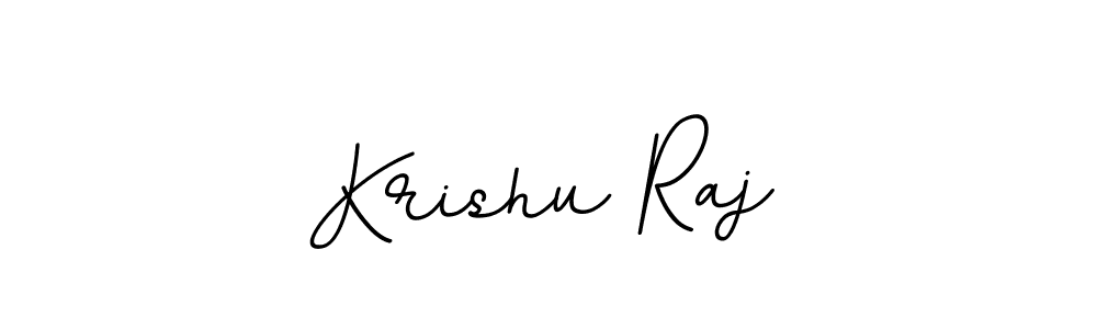 Make a beautiful signature design for name Krishu Raj. With this signature (BallpointsItalic-DORy9) style, you can create a handwritten signature for free. Krishu Raj signature style 11 images and pictures png
