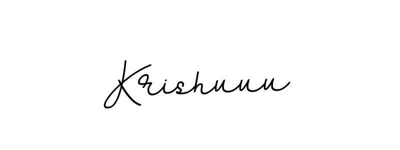 Create a beautiful signature design for name Krishuuu. With this signature (BallpointsItalic-DORy9) fonts, you can make a handwritten signature for free. Krishuuu signature style 11 images and pictures png