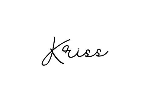 Make a beautiful signature design for name Kriss. With this signature (BallpointsItalic-DORy9) style, you can create a handwritten signature for free. Kriss signature style 11 images and pictures png