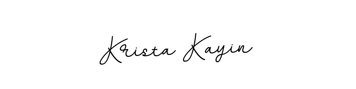 Make a beautiful signature design for name Krista Kayin. With this signature (BallpointsItalic-DORy9) style, you can create a handwritten signature for free. Krista Kayin signature style 11 images and pictures png