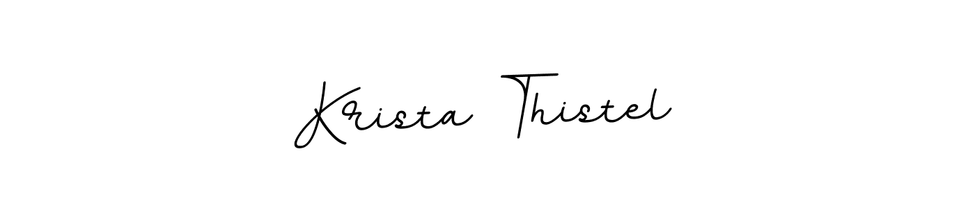 You should practise on your own different ways (BallpointsItalic-DORy9) to write your name (Krista Thistel) in signature. don't let someone else do it for you. Krista Thistel signature style 11 images and pictures png