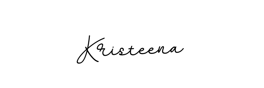 Create a beautiful signature design for name Kristeena. With this signature (BallpointsItalic-DORy9) fonts, you can make a handwritten signature for free. Kristeena signature style 11 images and pictures png