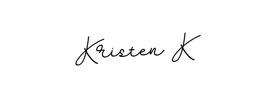 Create a beautiful signature design for name Kristen K. With this signature (BallpointsItalic-DORy9) fonts, you can make a handwritten signature for free. Kristen K signature style 11 images and pictures png