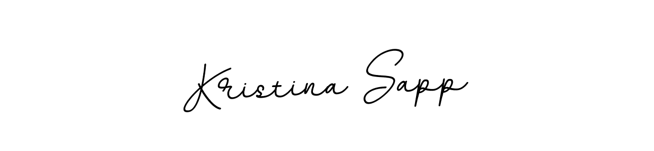 How to make Kristina Sapp name signature. Use BallpointsItalic-DORy9 style for creating short signs online. This is the latest handwritten sign. Kristina Sapp signature style 11 images and pictures png