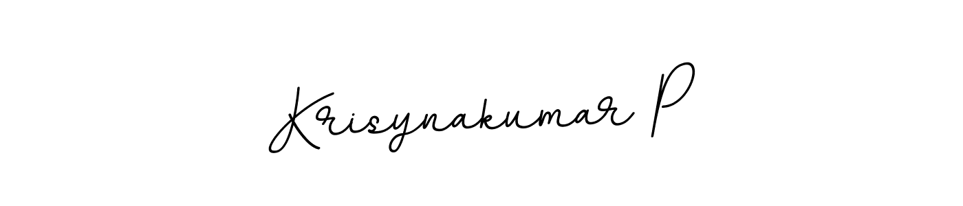 if you are searching for the best signature style for your name Krisynakumar P. so please give up your signature search. here we have designed multiple signature styles  using BallpointsItalic-DORy9. Krisynakumar P signature style 11 images and pictures png