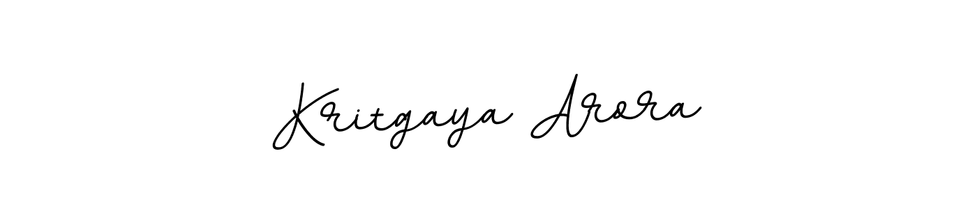 Make a beautiful signature design for name Kritgaya Arora. With this signature (BallpointsItalic-DORy9) style, you can create a handwritten signature for free. Kritgaya Arora signature style 11 images and pictures png