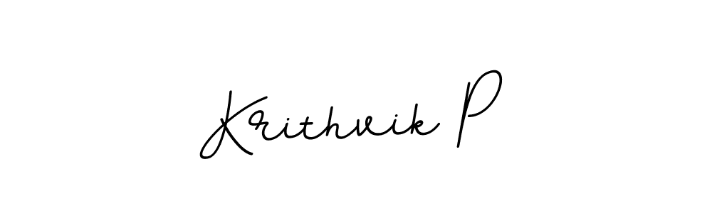 Create a beautiful signature design for name Krithvik P. With this signature (BallpointsItalic-DORy9) fonts, you can make a handwritten signature for free. Krithvik P signature style 11 images and pictures png