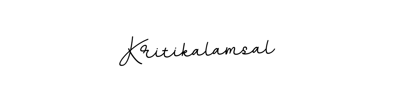 Use a signature maker to create a handwritten signature online. With this signature software, you can design (BallpointsItalic-DORy9) your own signature for name Kritikalamsal. Kritikalamsal signature style 11 images and pictures png