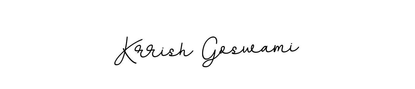 Design your own signature with our free online signature maker. With this signature software, you can create a handwritten (BallpointsItalic-DORy9) signature for name Krrish Goswami. Krrish Goswami signature style 11 images and pictures png