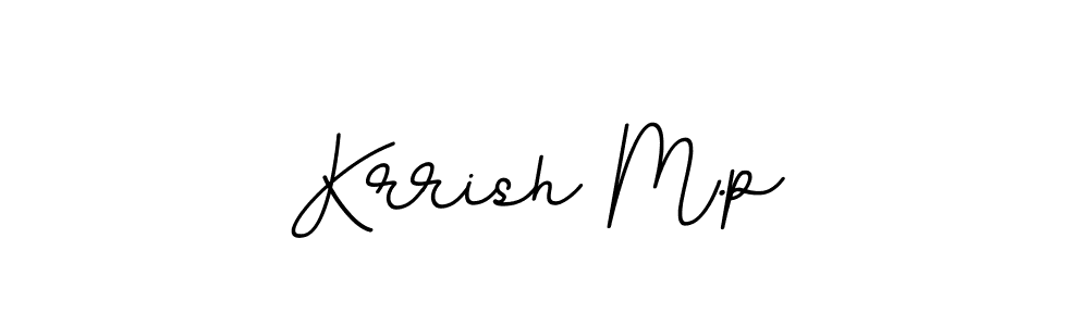 Design your own signature with our free online signature maker. With this signature software, you can create a handwritten (BallpointsItalic-DORy9) signature for name Krrish M.p. Krrish M.p signature style 11 images and pictures png