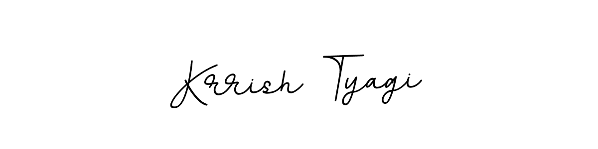 Use a signature maker to create a handwritten signature online. With this signature software, you can design (BallpointsItalic-DORy9) your own signature for name Krrish Tyagi. Krrish Tyagi signature style 11 images and pictures png