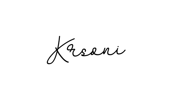 Create a beautiful signature design for name Krsoni. With this signature (BallpointsItalic-DORy9) fonts, you can make a handwritten signature for free. Krsoni signature style 11 images and pictures png