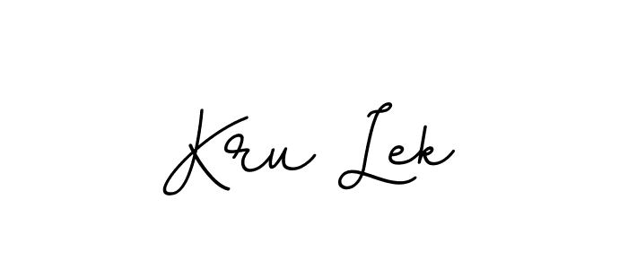 Design your own signature with our free online signature maker. With this signature software, you can create a handwritten (BallpointsItalic-DORy9) signature for name Kru Lek. Kru Lek signature style 11 images and pictures png