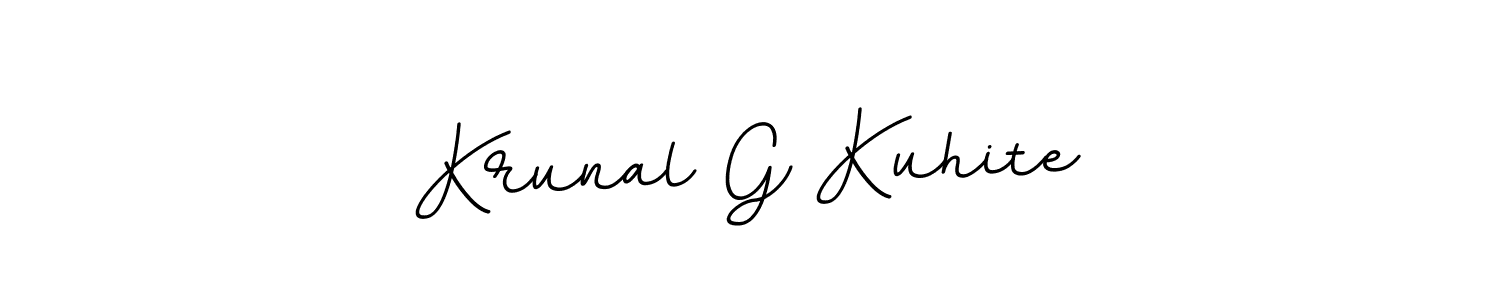 Use a signature maker to create a handwritten signature online. With this signature software, you can design (BallpointsItalic-DORy9) your own signature for name Krunal G Kuhite. Krunal G Kuhite signature style 11 images and pictures png