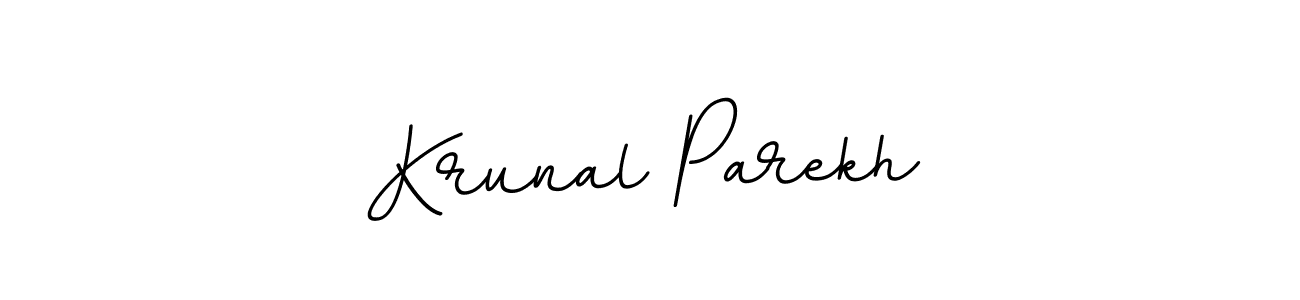 BallpointsItalic-DORy9 is a professional signature style that is perfect for those who want to add a touch of class to their signature. It is also a great choice for those who want to make their signature more unique. Get Krunal Parekh name to fancy signature for free. Krunal Parekh signature style 11 images and pictures png