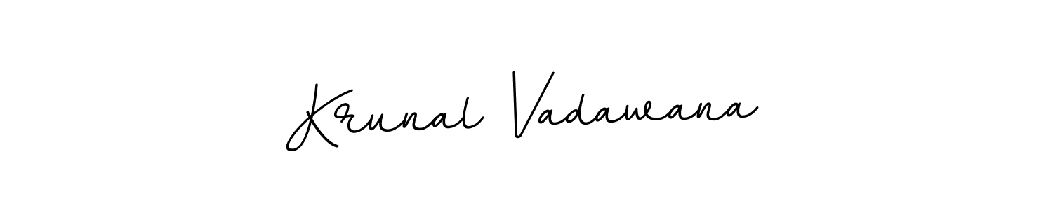 Make a beautiful signature design for name Krunal Vadawana. With this signature (BallpointsItalic-DORy9) style, you can create a handwritten signature for free. Krunal Vadawana signature style 11 images and pictures png