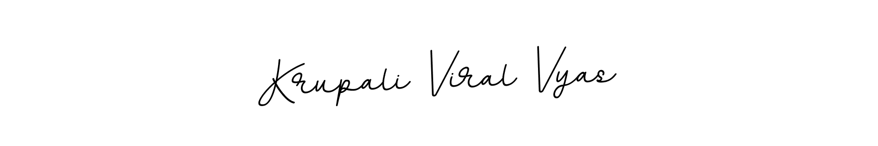 Make a beautiful signature design for name Krupali Viral Vyas. With this signature (BallpointsItalic-DORy9) style, you can create a handwritten signature for free. Krupali Viral Vyas signature style 11 images and pictures png