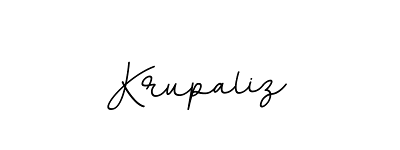 You should practise on your own different ways (BallpointsItalic-DORy9) to write your name (Krupaliz) in signature. don't let someone else do it for you. Krupaliz signature style 11 images and pictures png