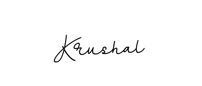 Make a beautiful signature design for name Krushal. With this signature (BallpointsItalic-DORy9) style, you can create a handwritten signature for free. Krushal signature style 11 images and pictures png