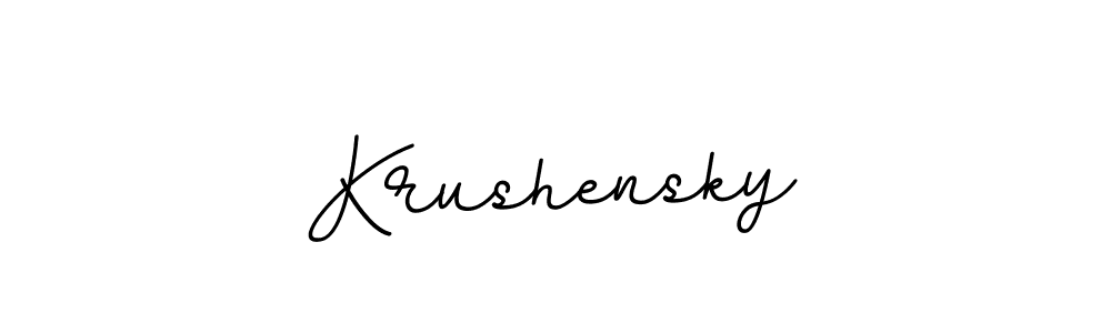 How to make Krushensky signature? BallpointsItalic-DORy9 is a professional autograph style. Create handwritten signature for Krushensky name. Krushensky signature style 11 images and pictures png