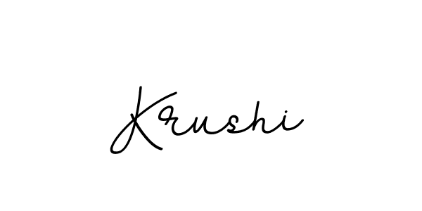 Use a signature maker to create a handwritten signature online. With this signature software, you can design (BallpointsItalic-DORy9) your own signature for name Krushi. Krushi signature style 11 images and pictures png