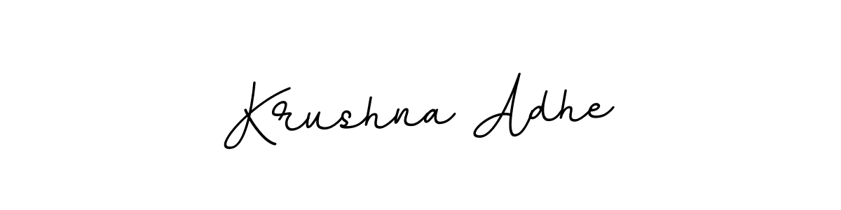 The best way (BallpointsItalic-DORy9) to make a short signature is to pick only two or three words in your name. The name Krushna Adhe include a total of six letters. For converting this name. Krushna Adhe signature style 11 images and pictures png