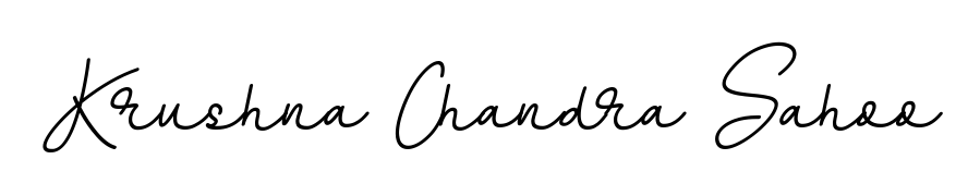 A sleek calligraphic signature for name Krushna Chandra Sahoo utilizing BallpointsItalic-DORy9 styling. Great for adding personal signatures to photos and art. Krushna Chandra Sahoo signature style 11 images and pictures png