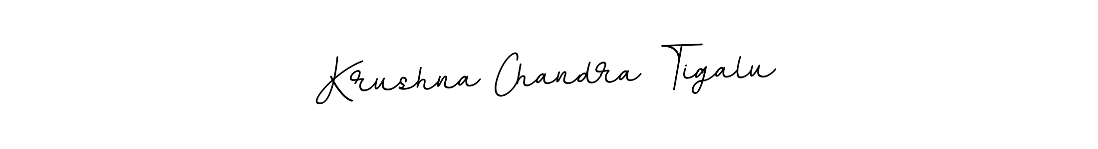 Make a beautiful signature design for name Krushna Chandra Tigalu. With this signature (BallpointsItalic-DORy9) style, you can create a handwritten signature for free. Krushna Chandra Tigalu signature style 11 images and pictures png