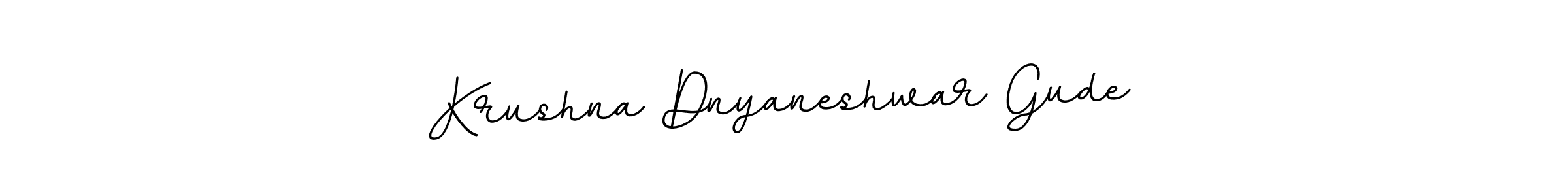 This is the best signature style for the Krushna Dnyaneshwar Gude name. Also you like these signature font (BallpointsItalic-DORy9). Mix name signature. Krushna Dnyaneshwar Gude signature style 11 images and pictures png