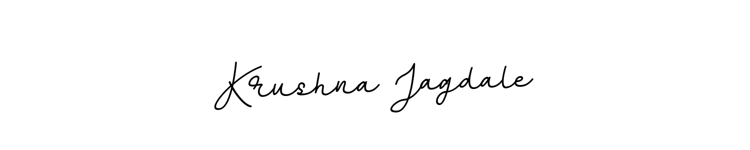 Make a beautiful signature design for name Krushna Jagdale. With this signature (BallpointsItalic-DORy9) style, you can create a handwritten signature for free. Krushna Jagdale signature style 11 images and pictures png