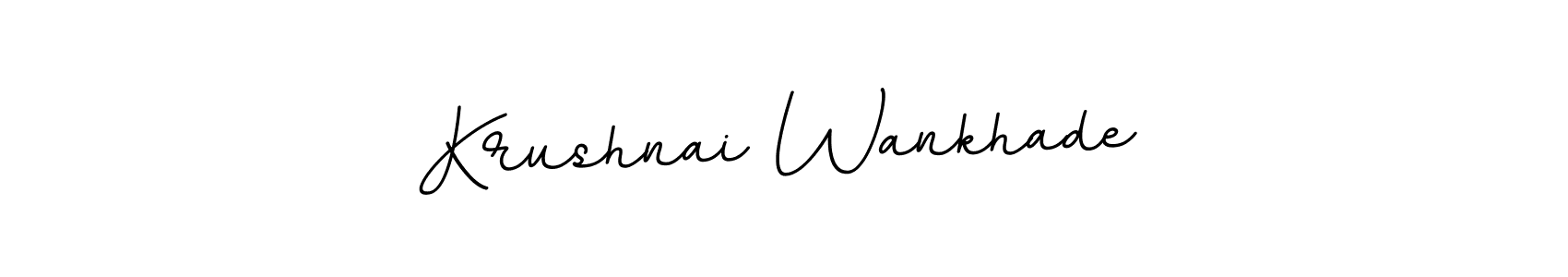 Krushnai Wankhade stylish signature style. Best Handwritten Sign (BallpointsItalic-DORy9) for my name. Handwritten Signature Collection Ideas for my name Krushnai Wankhade. Krushnai Wankhade signature style 11 images and pictures png