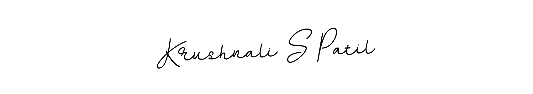 Similarly BallpointsItalic-DORy9 is the best handwritten signature design. Signature creator online .You can use it as an online autograph creator for name Krushnali S Patil. Krushnali S Patil signature style 11 images and pictures png