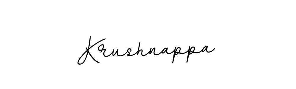 Use a signature maker to create a handwritten signature online. With this signature software, you can design (BallpointsItalic-DORy9) your own signature for name Krushnappa. Krushnappa signature style 11 images and pictures png