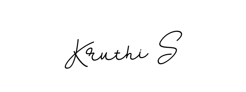This is the best signature style for the Kruthi S name. Also you like these signature font (BallpointsItalic-DORy9). Mix name signature. Kruthi S signature style 11 images and pictures png